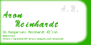 aron meinhardt business card